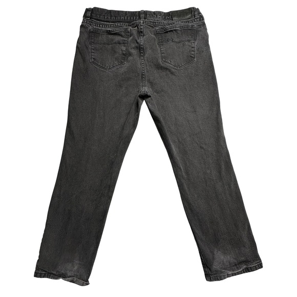 Lauren Ralph Lauren Jeans Womens 14W Black Classic Straight Stretch Denim Pants